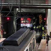 Imagen de los trenes de Renfe parados en la estación de Atocha