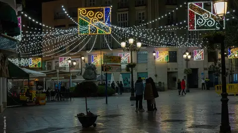 Una imagen del alumbrado en La Línea. Una imagen del alumbrado en La Línea.