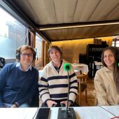 Estrella Díaz, Isa Guerrero y Encarni, fútbol femenino en Onda Deportiva Málaga en Asador Iñaki