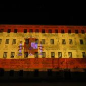 Una bandera de España virtual ondeará en la fachada de las Cortes en Toledo 