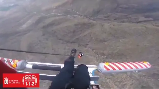 Vídeo del rescate de un parapentista en el barranco del Infierno, Tenerife