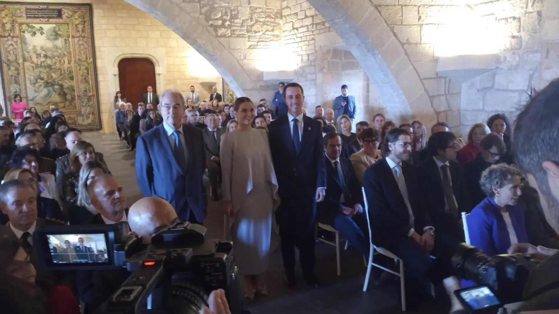 Autoridades de Baleares presentes en el acto institucional por el 45 aniversario de la Carta Magna, celebrado en el palacio de La Almudaina. 