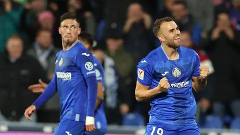 Borja Mayoral celebra un gol con el Getafe Borja Mayoral celebra un gol con el Getafe