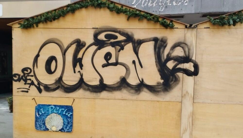 Pintadas en las casetas navideñas