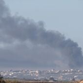 Vista de norte de la Franja de Gaza tras un bombardeo israelí el pasado 10 de diciembre