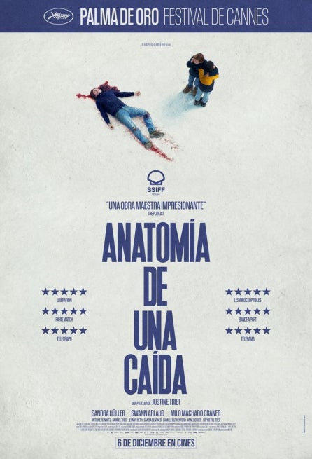 "Anatomía de una caída", la gran ganadora de los premios del cine europeo "Anatomía de una caída", la gran ganadora de los premios del cine europeo