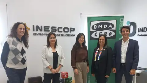 Responsables de INESCOP Elda con Mayte Vilaseca Responsables de INESCOP Elda con Mayte Vilaseca