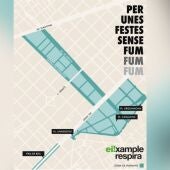 La zona que Eixample Respira proposa restringir la circulació durant les festes
