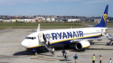 Un avi&oacute;n de Ryanair 
