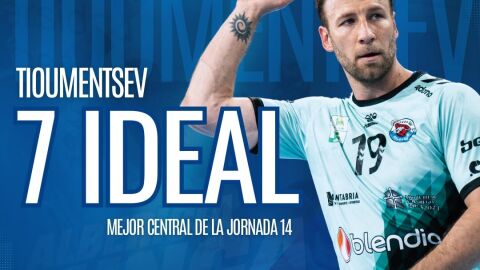 Tioumentsev - jugador del Blendio Sinf&iacute;n - Asobal