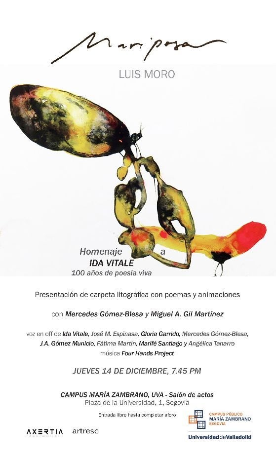 Moro presenta en la UVa el homenaje a Ida Vitale Moro presenta en la UVa el homenaje a Ida Vitale