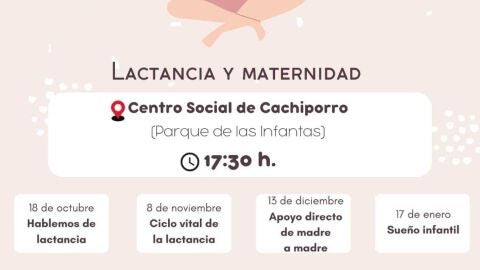 Calendario de actividades de la Asociaci&oacute;n de Apoyo a la Lactancia 'Enlazados'
