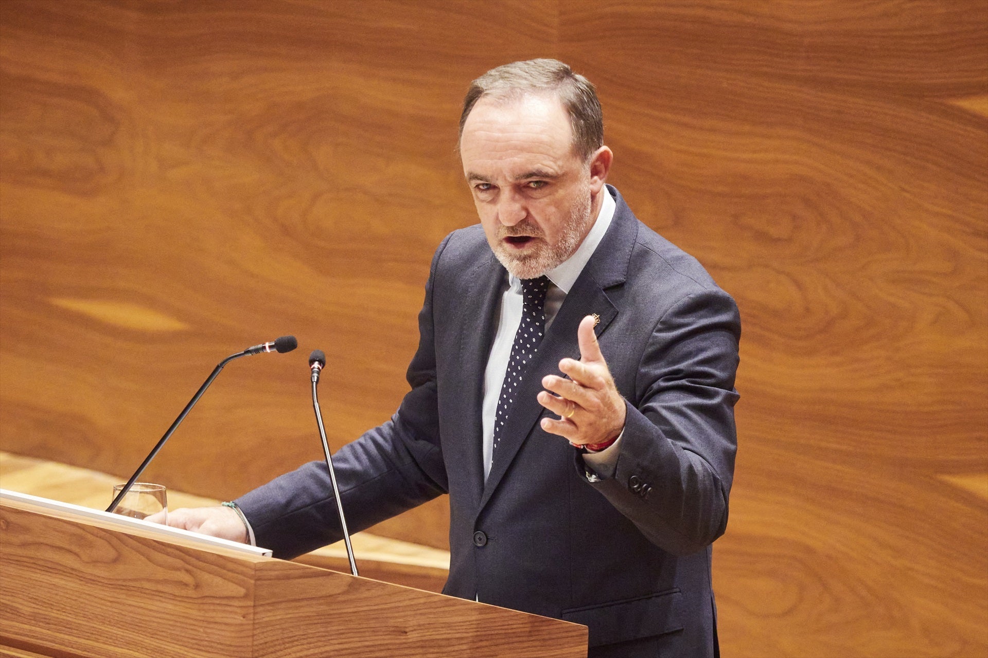 El presidente de UPN, Javier Esparza, durante la investidura de María Chivite en agosto El presidente de UPN, Javier Esparza, durante la investidura de María Chivite en agosto
