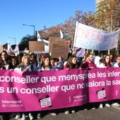 Les infermeres han tallat la Diagonal per reclamar millores laborals Les infermeres han tallat la Diagonal per reclamar millores laborals