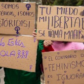 Concentración en Logroño contra la violencia sexual en una imagen de archivo.
