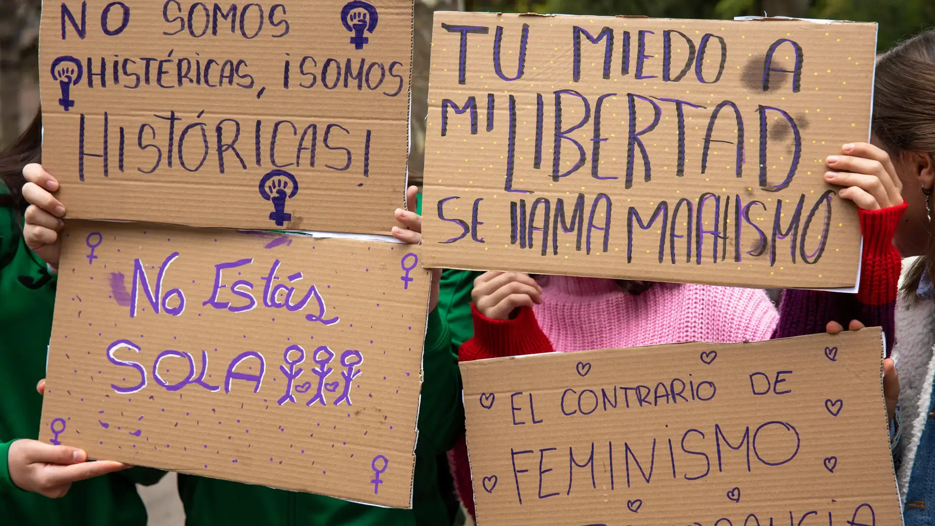 Concentración en Logroño contra la violencia sexual en una imagen de archivo.