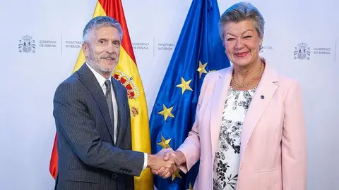 El ministro del Interior, Fernando Grande-Marlaska, y la comisaria de Interior de la Unión Europea, Ylva Johansson, El ministro del Interior, Fernando Grande-Marlaska, y la comisaria de Interior de la Unión Europea, Ylva Johansson,