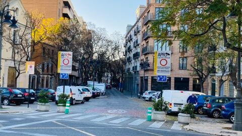 Señalización de acceso a la APR de Ciutat Vella