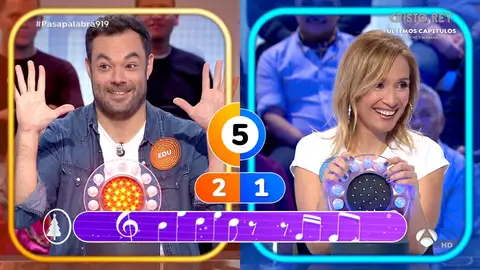 El primer duelo musical de Edu Pidal y Rocío Martínez en Pasapalabra con el flamenco protagonista El primer duelo musical de Edu Pidal y Rocío Martínez en Pasapalabra con el flamenco protagonista