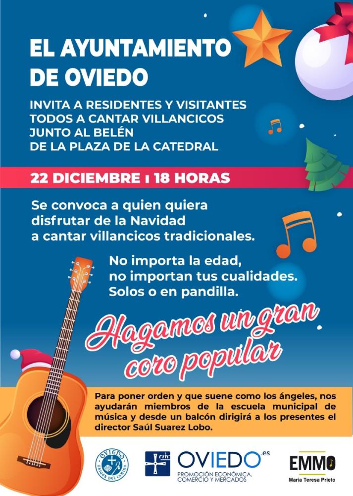 El Ayuntamiento de Oviedo ofrece un concierto de villancicos de Navidad en la plaza de la Catedral El Ayuntamiento de Oviedo ofrece un concierto de villancicos de Navidad en la plaza de la Catedral