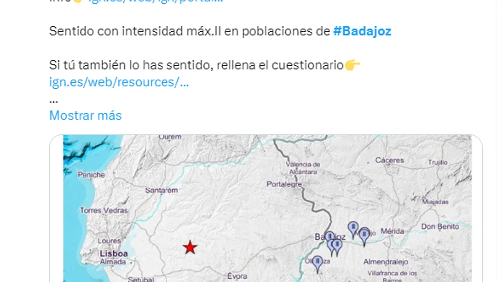 Instituto Geográfico Nacional informa sobre el terremoto Instituto Geográfico Nacional informa sobre el terremoto