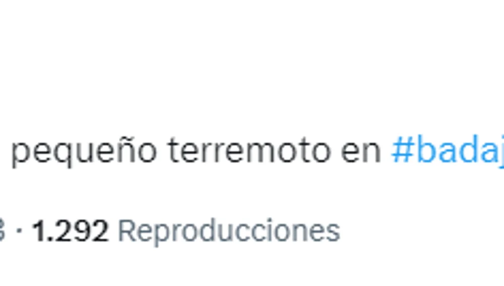 Uusario 'X' nota terremoto en Badajoz Uusario 'X' nota terremoto en Badajoz