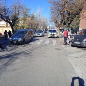 Atropelladas una mujer y sus dos hijos en la calle Valencia de Huesca