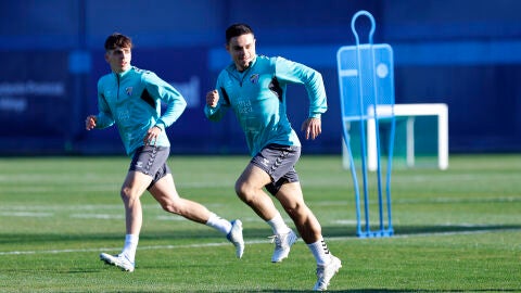 Sangalli en un entrenamiento del M&aacute;laga CF