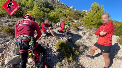 Rescate de corredor en el Puig Campana de Finestrat