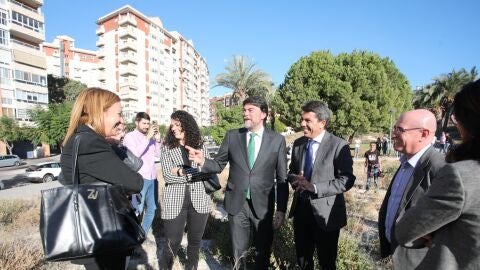 Imagen del pasado 17 de noviembre durante una visita de las autoridades a los terrenos