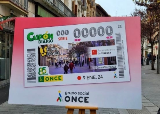 El Coso Alto de Huesca en el cupón de la ONCE El Coso Alto de Huesca en el cupón de la ONCE
