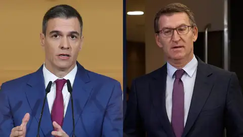 Pedro Sánchez y Alberto Núñez Feijóo Tertulia: ¿Han alimentado los políticos la polarización?