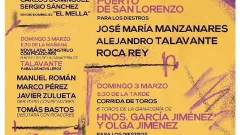 Manzanares, Talavante, Roca Rey y Morante protagonistas del cartel de la Feria de Olivenza del 1 al 3 de marzo del 2024 Manzanares, Talavante, Roca Rey y Morante protagonistas del cartel de la Feria de Olivenza del 1 al 3 de marzo del 2024