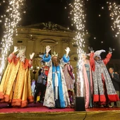 La llegada de los Reyes Magos a la Plaza Mayor de Chiclana La llegada de los Reyes Magos a la Plaza Mayor de Chiclana