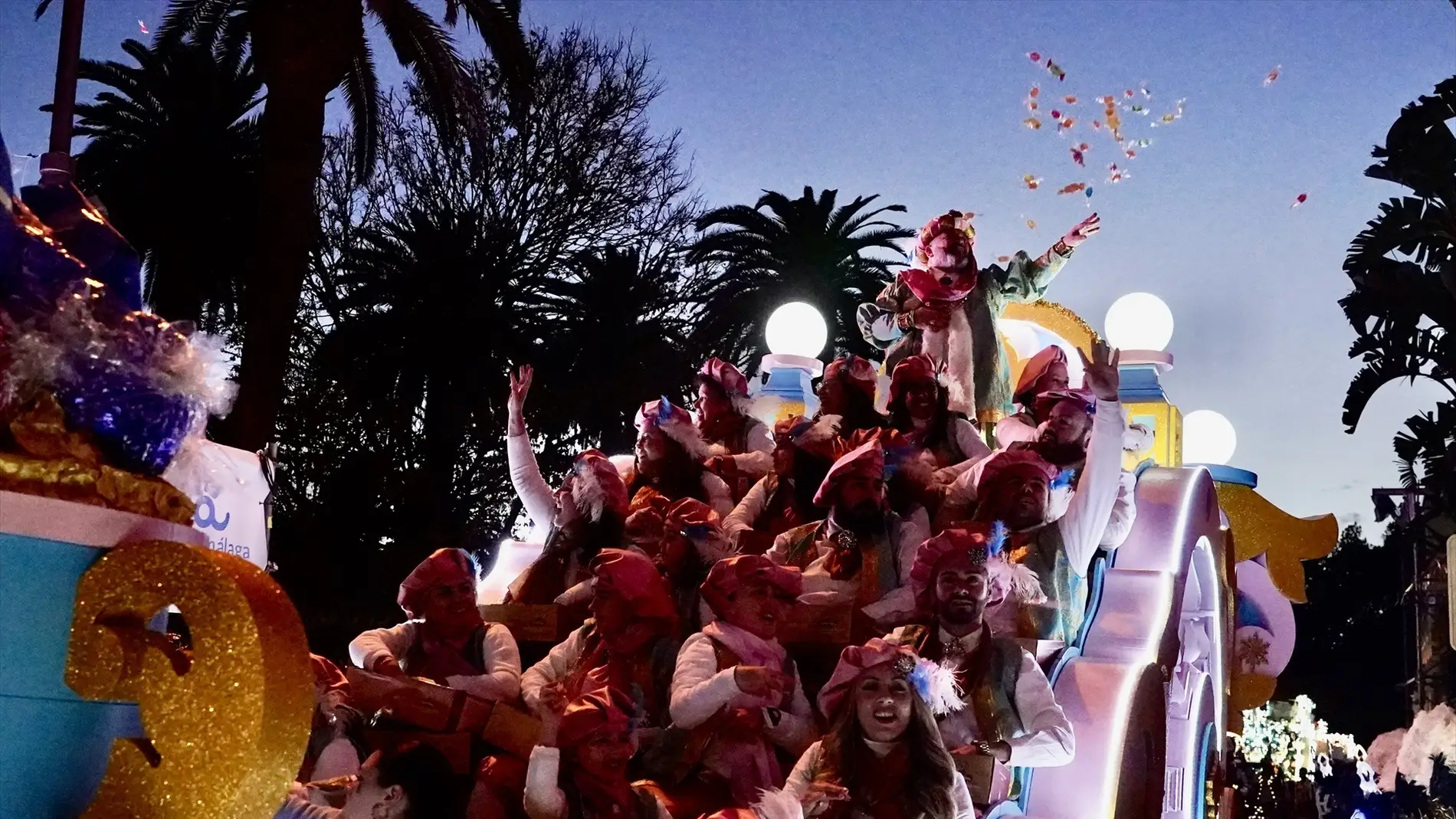 Imagen de la cabalgata de Reyes Magos en Málaga