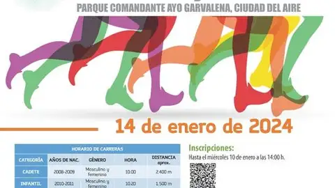 Ciudad del Aire acoge este domingo la segunda edición del cross solidario "La Estela de Ayo" Cartel del II Cross Solidario "La Estela de Ayo"