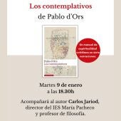 La Biblioteca de Castilla-La Mancha comienza este martes su program a'Encuentros Top' con el autor Pablo D'Ors
