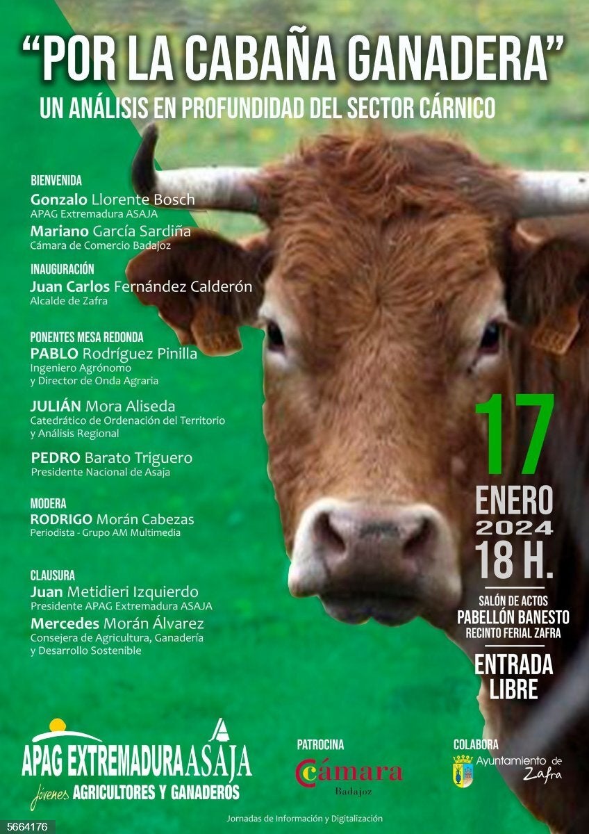 La Jornada "Por la cabaña Ganadera" profundizará el 17 de enero en Zafra sobre el sector cárnico extremeño La Jornada "Por la cabaña Ganadera" profundizará el 17 de enero en Zafra sobre el sector cárnico extremeño