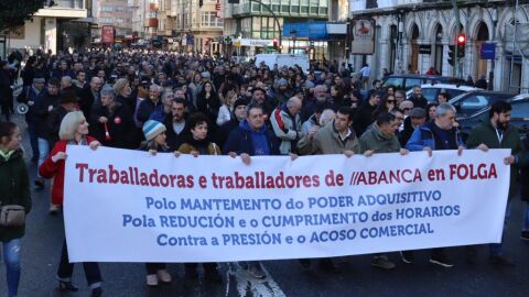 Huelga de empleados de ABANCA