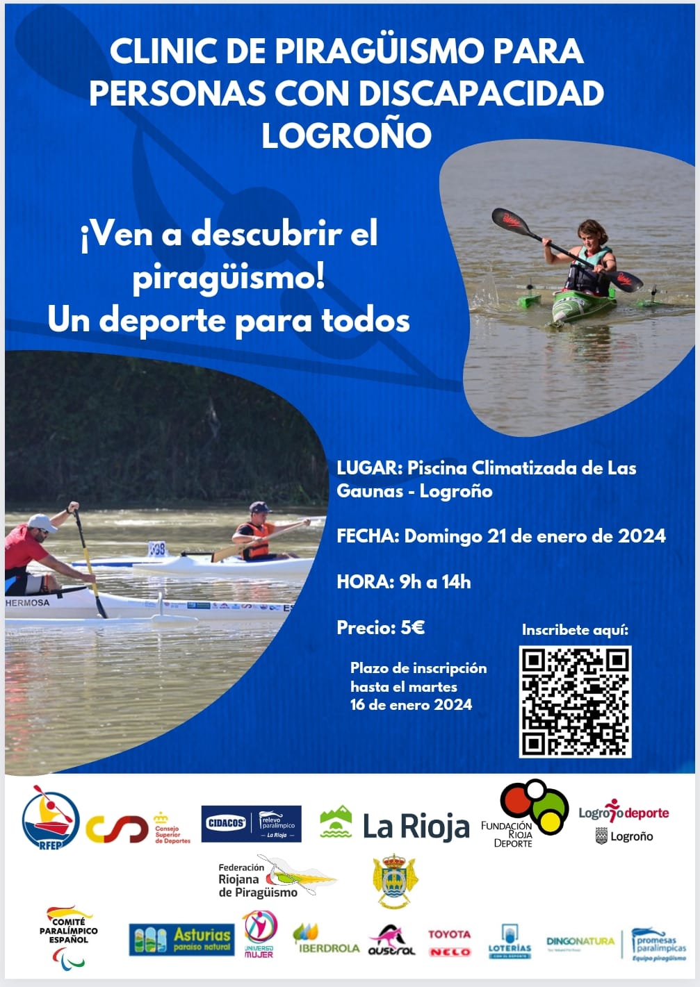 Relevo Paralímpico La Rioja, federaciones y clubes organiza un Clínic de Piragüismo para personas con discapacidad Relevo Paralímpico La Rioja, federaciones y clubes organiza un Clínic de Piragüismo para personas con discapacidad