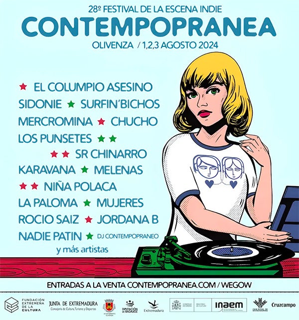Columpio Asesino, Sidonie, Surfin' Bichos y Mercromina, alguno de los primeros nombres para el Contempopranea 2024 Columpio Asesino, Sidonie, Surfin' Bichos y Mercromina, alguno de los primeros nombres para el Contempopranea 2024
