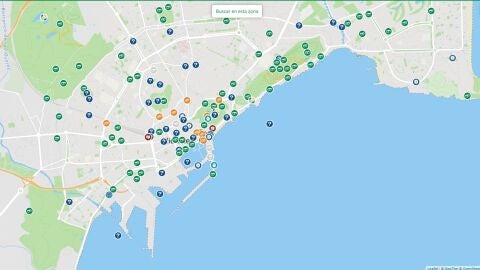 Localizaciones de los &quot;cach&eacute;s&quot; o &quot;tesoros escondidos&quot; que hay actualmente en Alicante