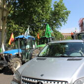 Tractores en una protesta de La Unió