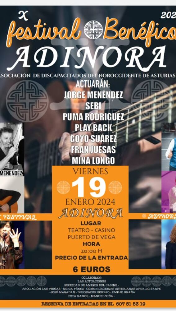 El festival de Adinora reunirá a siete artistas para recaudar fondos para el colectivo.