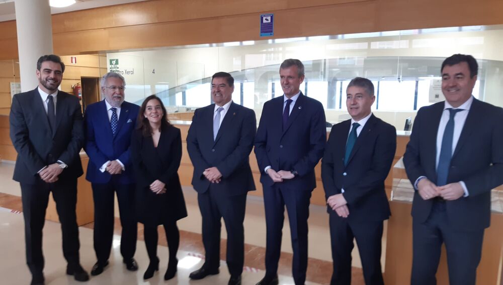 Diego Calvo, Santalices, Inés Rey, Abalde, Rueda, Cao y Román Rodríguez