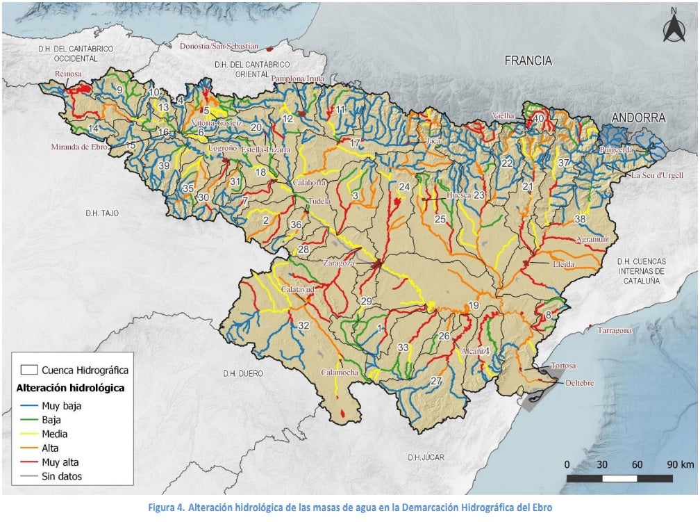 Las infraestructuras hidráulicas dejan en mal estado el 36% de la cuenca del Ebro Las infraestructuras hidráulicas dejan en mal estado el 36% de la cuenca del Ebro