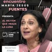 Cartel María Jesús Fuentes en un encuentro literario