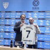 Loren y Ferreiro en la presentador del jugador del Málaga CF