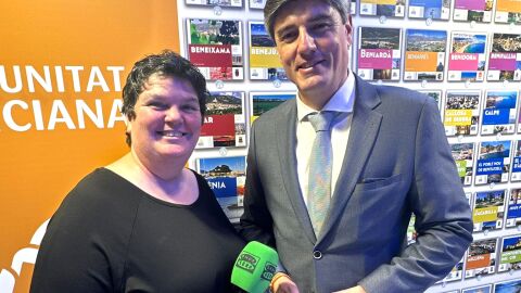 Marcos Zaragoza y Marta Llinares, en Fitur.