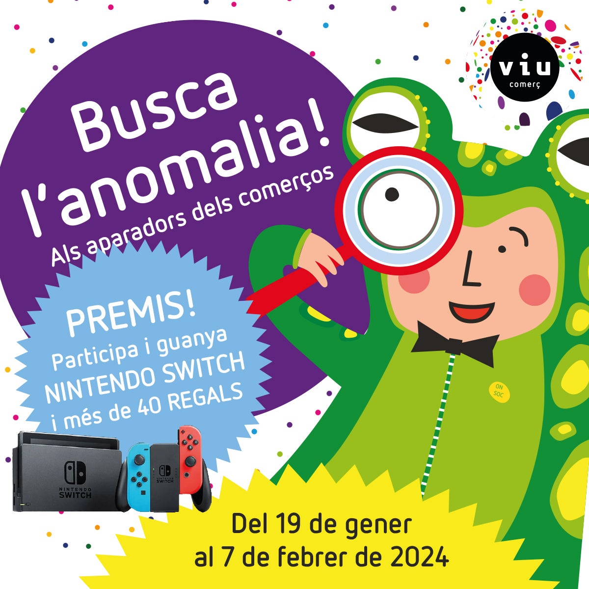 Més d'una vuitantena de botigues de Viu Comerç participen al concurs d'aparadors de Carnaval "Busca l'anomalia!" Més d'una vuitantena de botigues de Viu Comerç participen al concurs d'aparadors de Carnaval "Busca l'anomalia!"